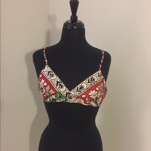 Printed tie bralette